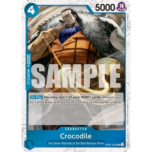 Crocodile - OP07 - 040 (Pirate Foil) (OP07 - 040) (Premium Booster - The Best - Vol. 2) - PokéBox Australia