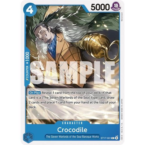 Crocodile (ST17 - 001) [Starter Deck 17: BLUE Donquixote Doflamingo] - PokéBox Australia