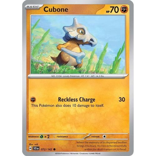 Cubone (072/142) [SV07: Stellar Crown] - PokéBox Australia