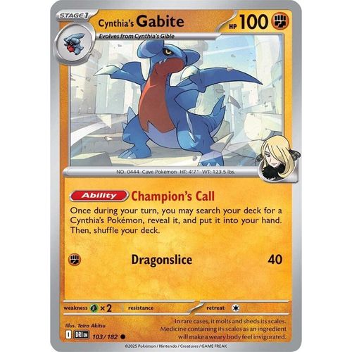 Cynthia's Gabite (103/182) (SV10: Destined Rivals) - PokéBox Australia