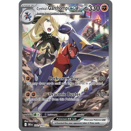 Cynthia's Garchomp ex (232/182) (SV10: Destined Rivals) - PokéBox Australia