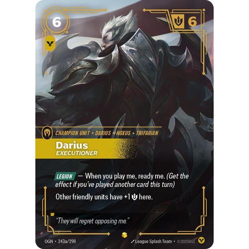Darius - Executioner (Alternate Art) (243a/298) (Origins) - PokéBox Australia