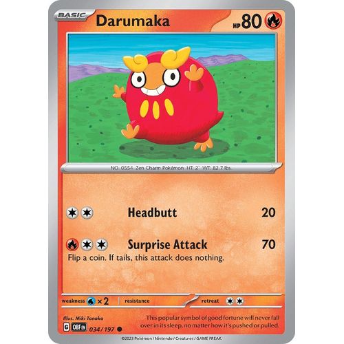 Darumaka (034/197) [SV03: Obsidian Flames] - PokéBox Australia