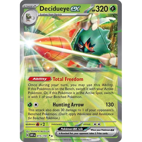 Decidueye ex (015/197) [SV03: Obsidian Flames] - PokéBox Australia