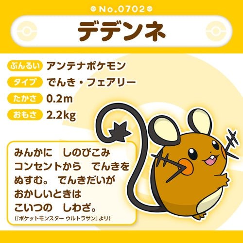 Dedenne 702 - Pokémon Centre Fit Plush - PokéBox Australia