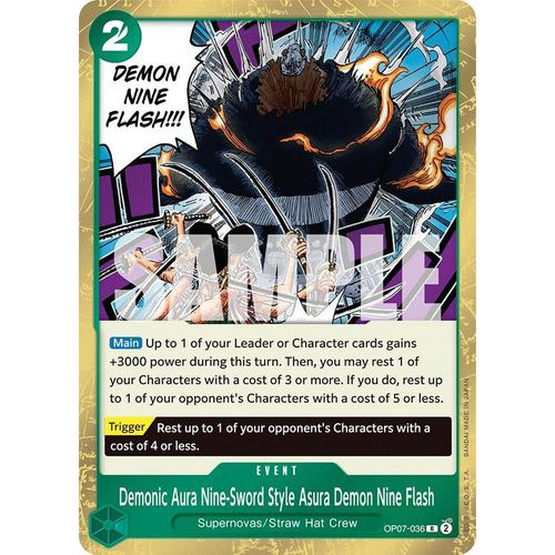 Demonic Aura Nine - Sword Style Asura Demon Nine Flash (OP07 - 036) [500 Years in the Future] - PokéBox Australia