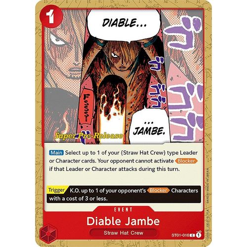 Diable Jambe (ST01 - 016) [Super Pre - Release Starter Deck 1: Straw Hat Crew] - PokéBox Australia