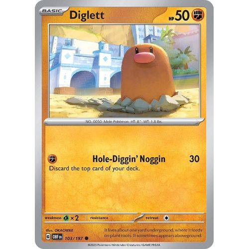 Diglett (103/197) [SV03: Obsidian Flames] - PokéBox Australia