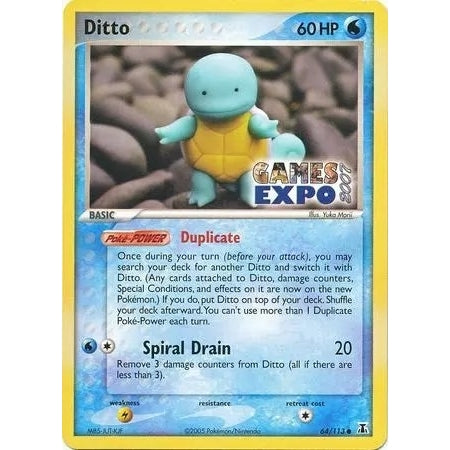Ditto (Squirtle) - 64/113 (Games Expo 2007) (064/113) (Miscellaneous Cards & Products) - PokéBox Australia