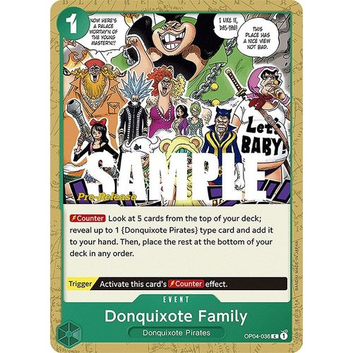 Donquixote Family (OP04 - 036) [Kingdoms of Intrigue Pre - Release Cards] - PokéBox Australia