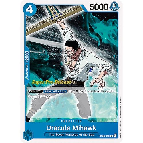 Dracule Mihawk (ST03 - 005) [Super Pre - Release Starter Deck 3: The Seven Warlords of the Sea] - PokéBox Australia
