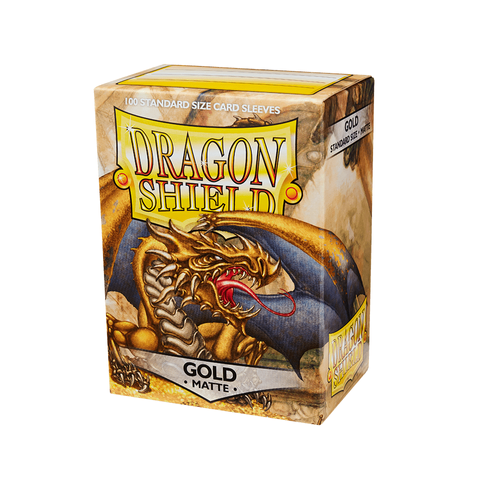Dragon Shield - Standard Gold Matte Sleeves 100 pack - PokéBox Australia