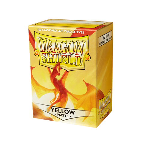 Dragon Shield - Standard Yellow Matte Sleeves 100 pack - PokéBox Australia