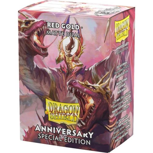 Dragon Shield - Standard Dual Matte - Anniversary Special Edition: Red Gold - PokéBox Australia