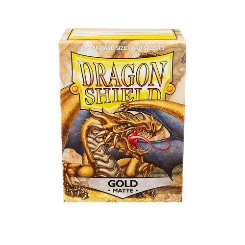 Dragon Shield - Standard Gold Matte Sleeves 100 pack - PokéBox Australia