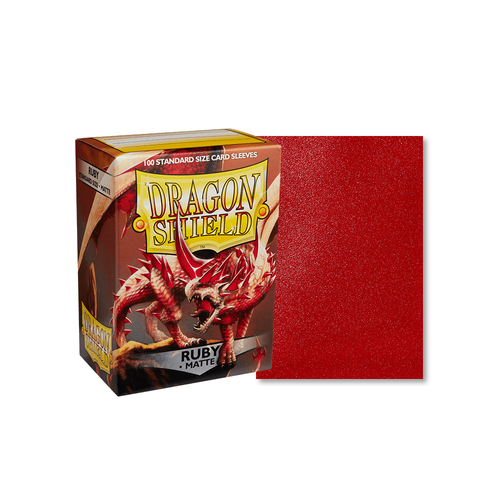 Dragon Shield - Standard Matte Ruby Sleeves 100 pack - PokéBox Australia
