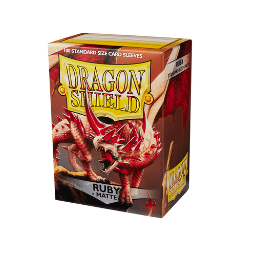 Dragon Shield - Standard Matte Ruby Sleeves 100 pack - PokéBox Australia