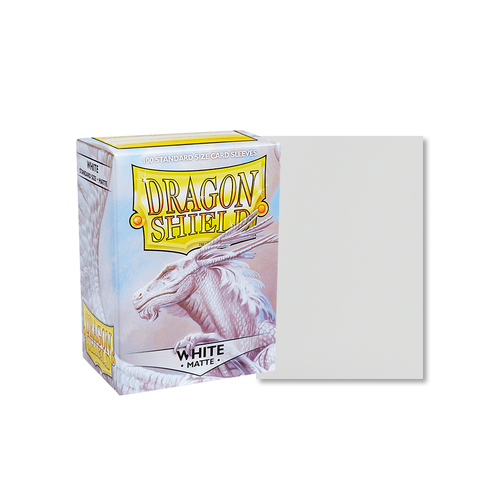 Dragon Shield - Standard White Matte Sleeves 100 pack - PokéBox Australia