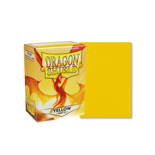 Dragon Shield - Standard Yellow Matte Sleeves 100 pack - PokéBox Australia