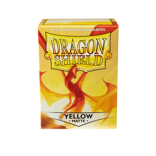 Dragon Shield - Standard Yellow Matte Sleeves 100 pack - PokéBox Australia