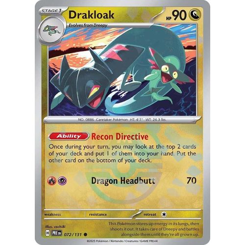 Drakloak (Master Ball Pattern) (072/131) [SV: Prismatic Evolutions] - PokéBox Australia