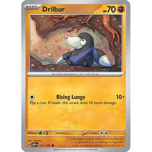 Drilbur (111/197) [SV03: Obsidian Flames] - PokéBox Australia