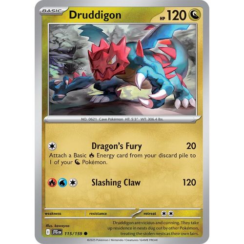Druddigon (115/159) (SV09: Journey Together) - PokéBox Australia