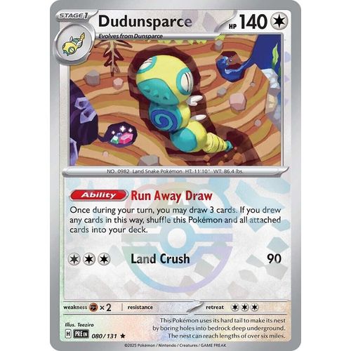 Dudunsparce (Master Ball Pattern) (080/131) [SV: Prismatic Evolutions] - PokéBox Australia