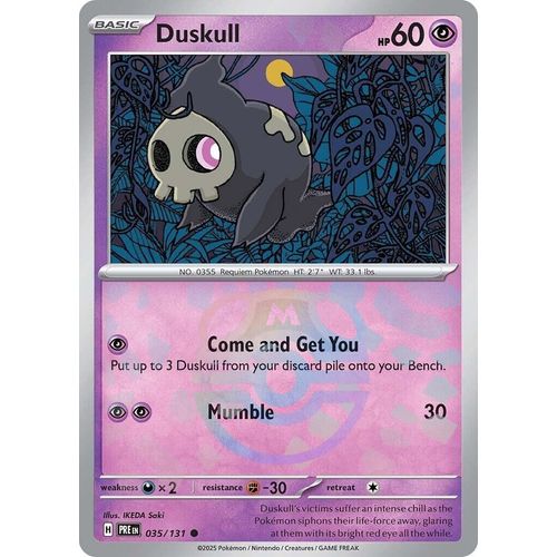 Duskull (Master Ball Pattern) (035/131) [SV: Prismatic Evolutions] - PokéBox Australia