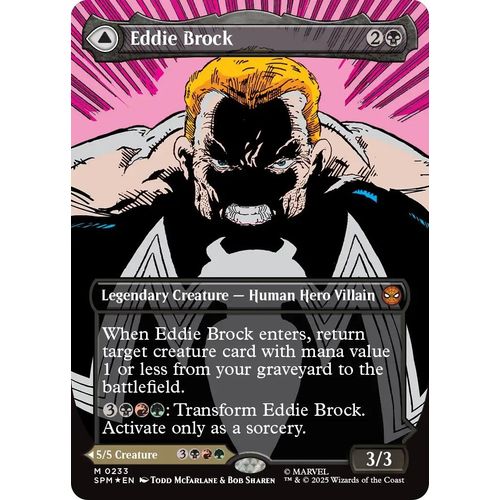 Eddie Brock (0233) (Borderless) (233) (Marvel's Spider - Man) - PokéBox Australia