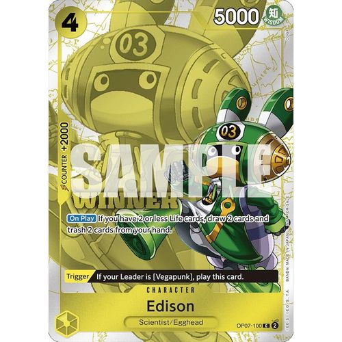 Edison (Winner Pack 2024 Oct. - Dec.) (OP07 - 100) [One Piece Promotion Cards] - PokéBox Australia