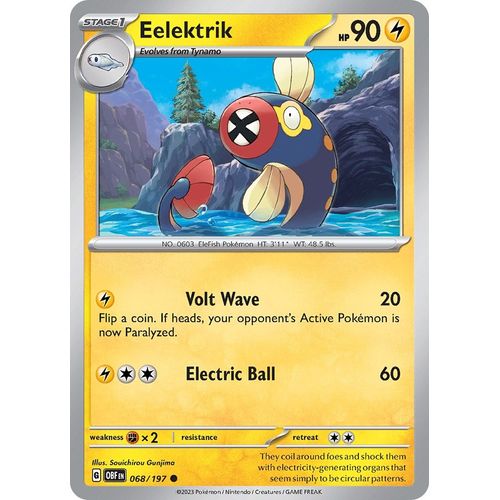 Eelektrik (068/197) [SV03: Obsidian Flames] - PokéBox Australia