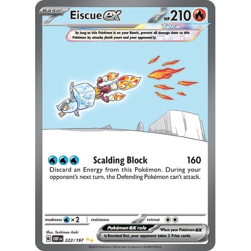 Eiscue ex (222/197) [SV03: Obsidian Flames] - PokéBox Australia