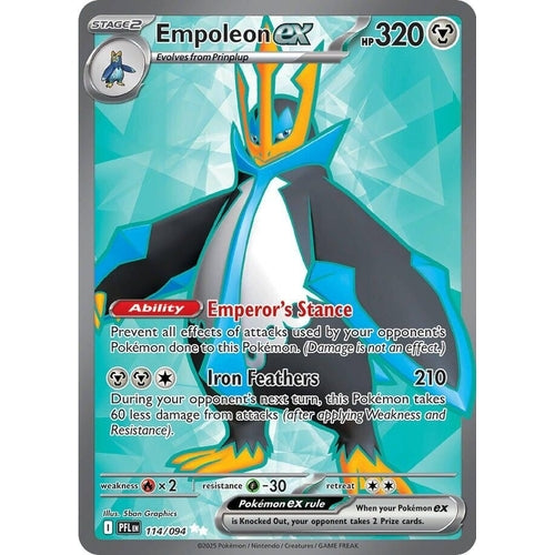 Empoleon ex (114/094) (ME02: Phantasmal Flames) - PokéBox Australia