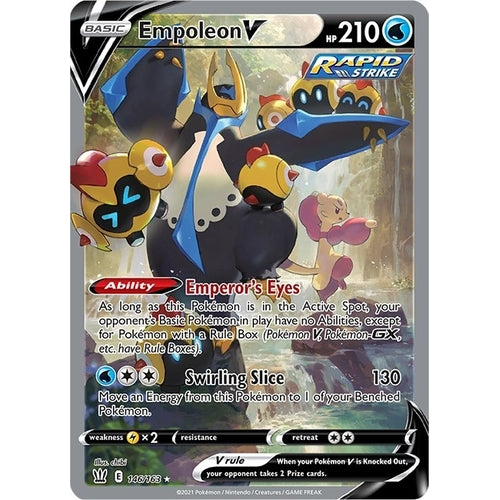 Empoleon V (Alternate Full Art) (146/163) (SWSH05: Battle Styles) - PokéBox Australia
