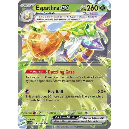 Espathra ex (006/091) [SV: Paldean Fates] - PokéBox Australia