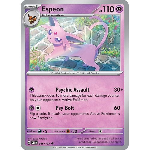 Espeon (086/197) [SV03: Obsidian Flames] - PokéBox Australia