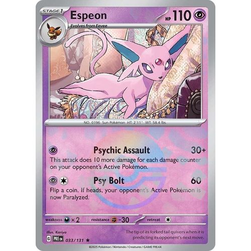 Espeon (Poke Ball Pattern) (033/131) [SV: Prismatic Evolutions] - PokéBox Australia