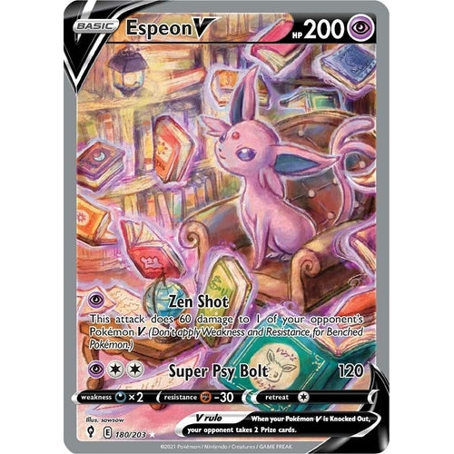 Espeon V (Alternate Full Art) (180/203) (SWSH07: Evolving Skies) - PokéBox Australia