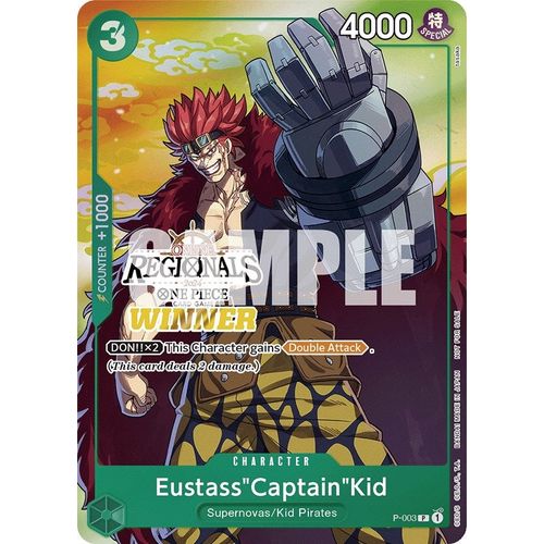 Eustass"Captain"Kid (Online Regional 2024 Vol. 2) [Winner] (P - 003) [One Piece Promotion Cards] - PokéBox Australia