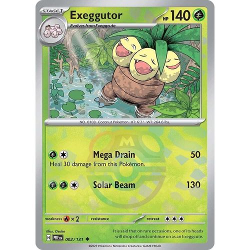 Exeggutor (Master Ball Pattern) (002/131) [SV: Prismatic Evolutions] - PokéBox Australia