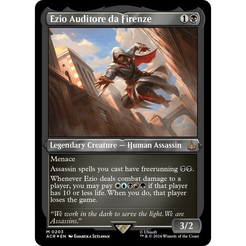 Ezio Auditore da Firenze (Foil Etched) (203) [Universes Beyond: Assassin's Creed] - PokéBox Australia