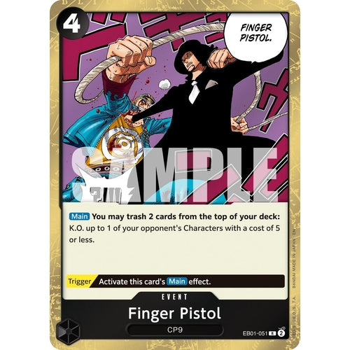 Finger Pistol (Reprint) (EB01 - 051) (Premium Booster - The Best - Vol. 2) - PokéBox Australia