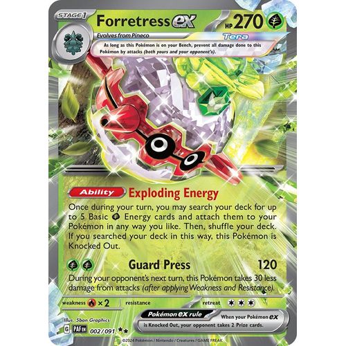 Forretress ex (002/091) [SV: Paldean Fates] - PokéBox Australia
