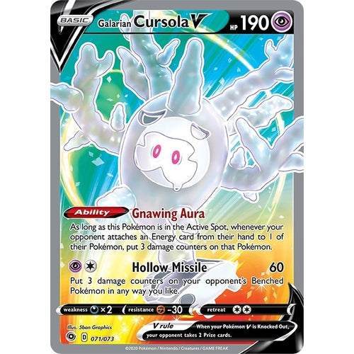 Galarian Cursola V (Full Art) (71/73) (Champion's Path) - PokéBox Australia