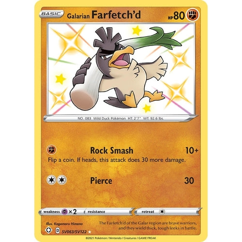 Galarian Farfetch'd (SV063/SV122) (Shining Fates: Shiny Vault) - PokéBox Australia