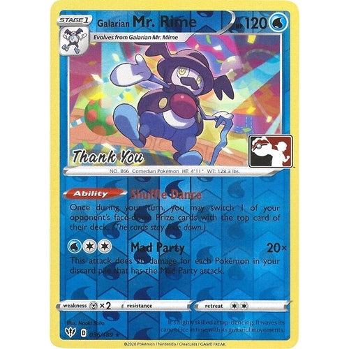 Galarian Mr. Rime - 036/189 (Pokemon League) [Thank You] (036/189) (Miscellaneous Cards & Products) - PokéBox Australia