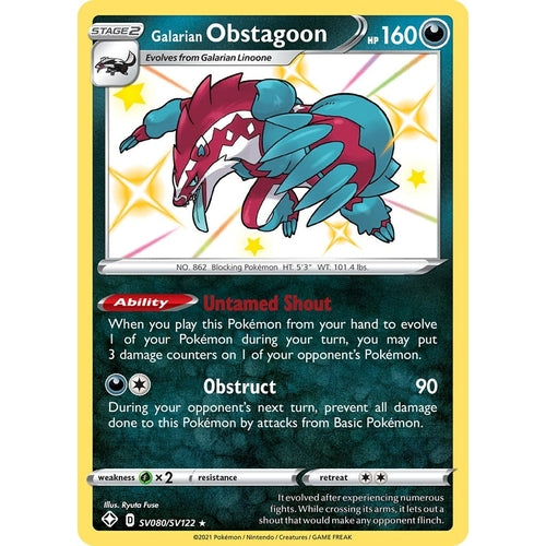 Galarian Obstagoon (SV080/SV122) (Shining Fates: Shiny Vault) - PokéBox Australia