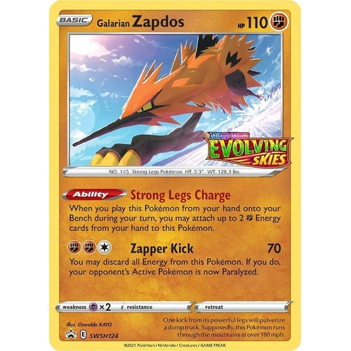 Galarian Zapdos - SWSH124 (Prerelease) (SWSH124) (SWSH: Sword & Shield Promo Cards) - PokéBox Australia