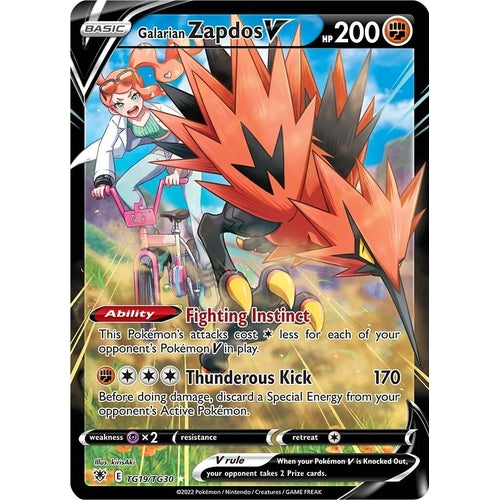 Galarian Zapdos V (TG19/TG30) (SWSH10: Astral Radiance Trainer Gallery) - PokéBox Australia